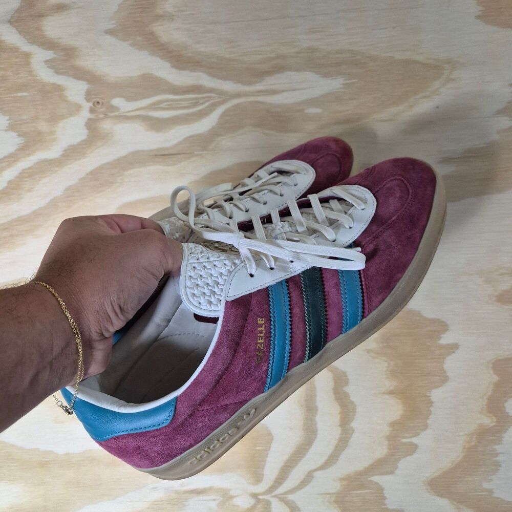 adidas Gazelle Rare Indoor Y2K Men’s Size 12 Burgundy Pink Blue Green Gum Shoes